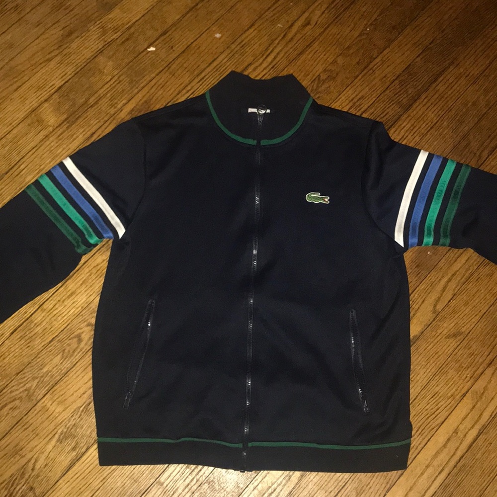 Lacoste sport navy blue zip up track jacket